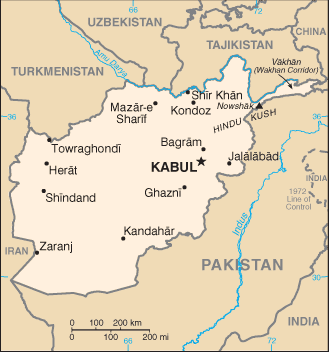 Mappa Afghanistan