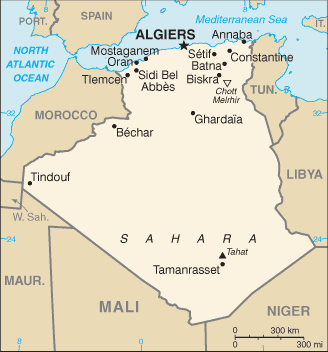 Mappa Algeria