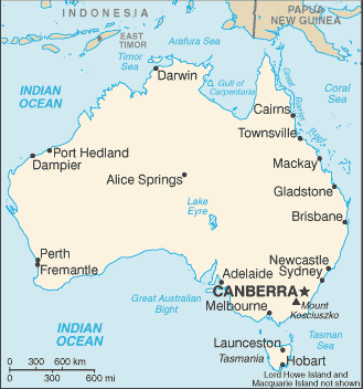 Mappa Australia