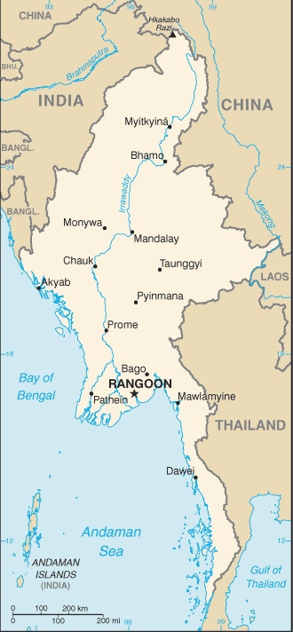 Mappa Myanmar