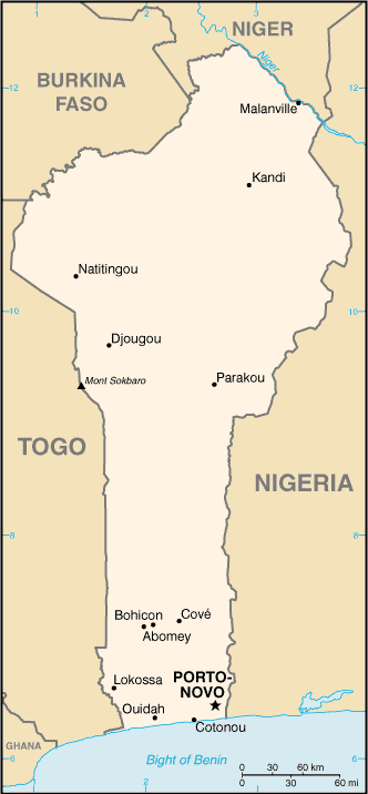 Mappa Benin