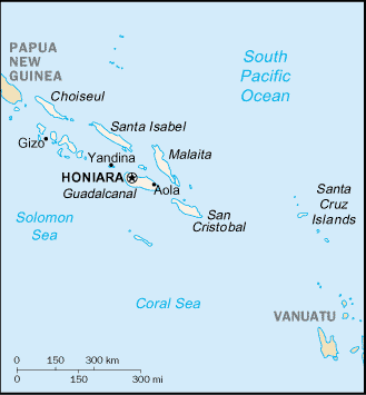 Mappa Isole Salomone