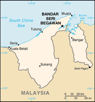 Mappa Brunei