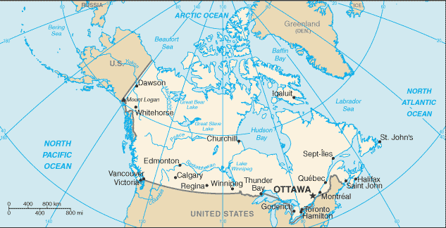 Mappa Canada