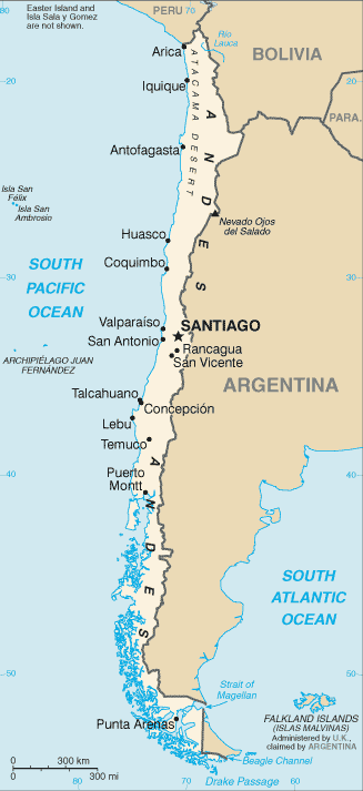 Mappa Cile