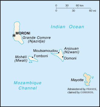 Mappa Comore
