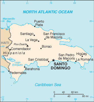 Mappa Repubblica Dominicana
