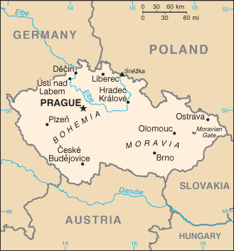Mappa Repubblica Ceca