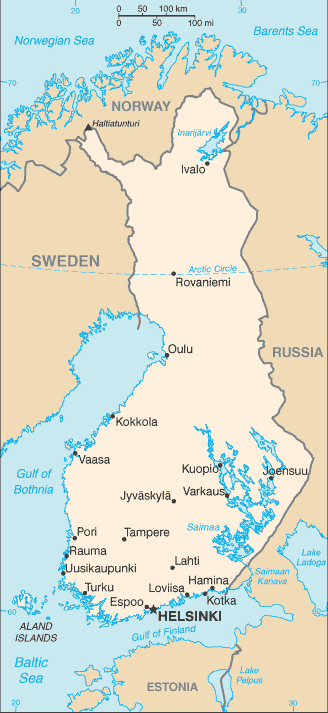 Mappa Finlandia