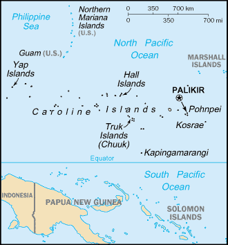 Mappa Micronesia