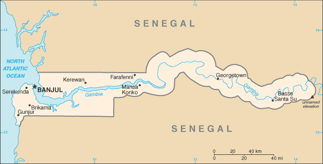 Mappa Gambia