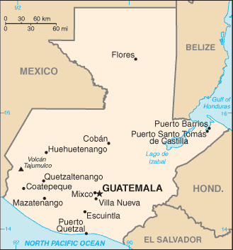 Mappa Guatemala