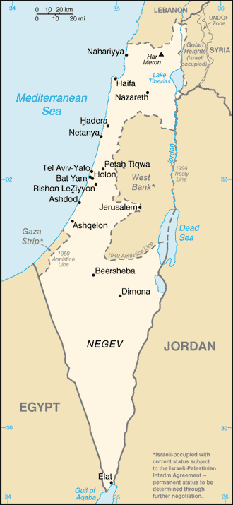 Mappa Israele