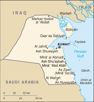 Mappa Kuwait