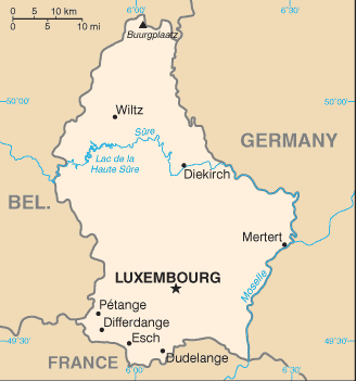 Mappa Lussemburgo