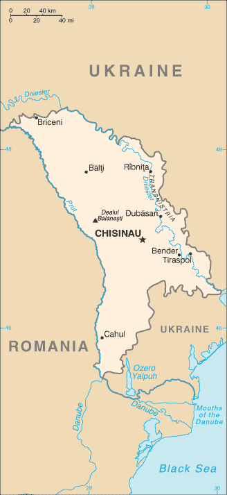 Mappa Moldavia