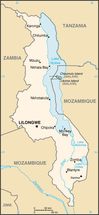 Mappa Malawi