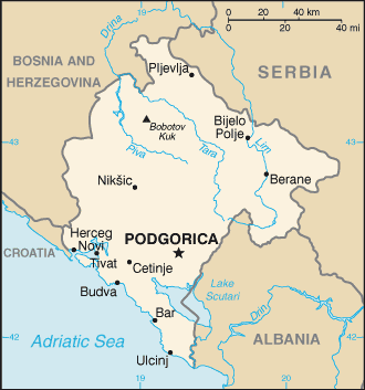 Mappa Montenegro