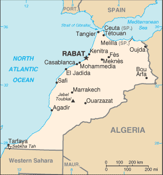 Mappa Marocco