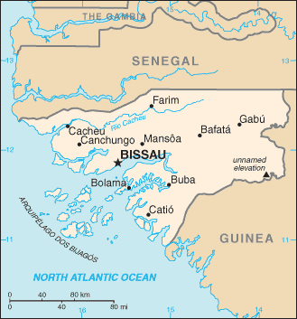 Mappa Guinea-Bissau
