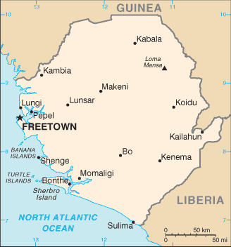Mappa Sierra Leone