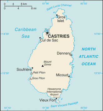 Mappa Saint Lucia