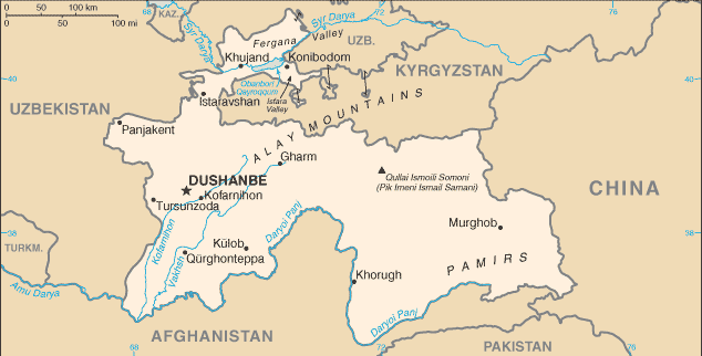 Mappa Tagikistan