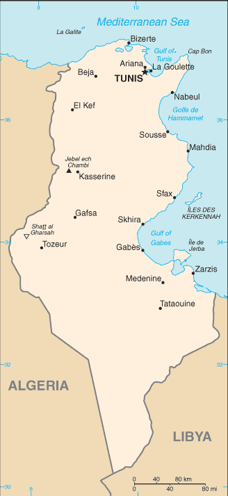 Mappa Tunisia