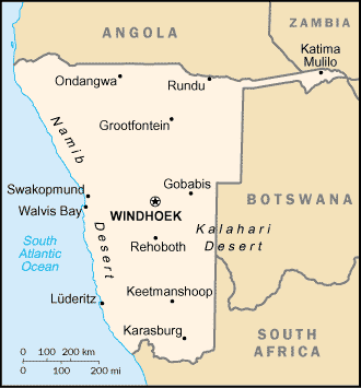 Mappa Namibia