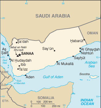 Mappa Yemen